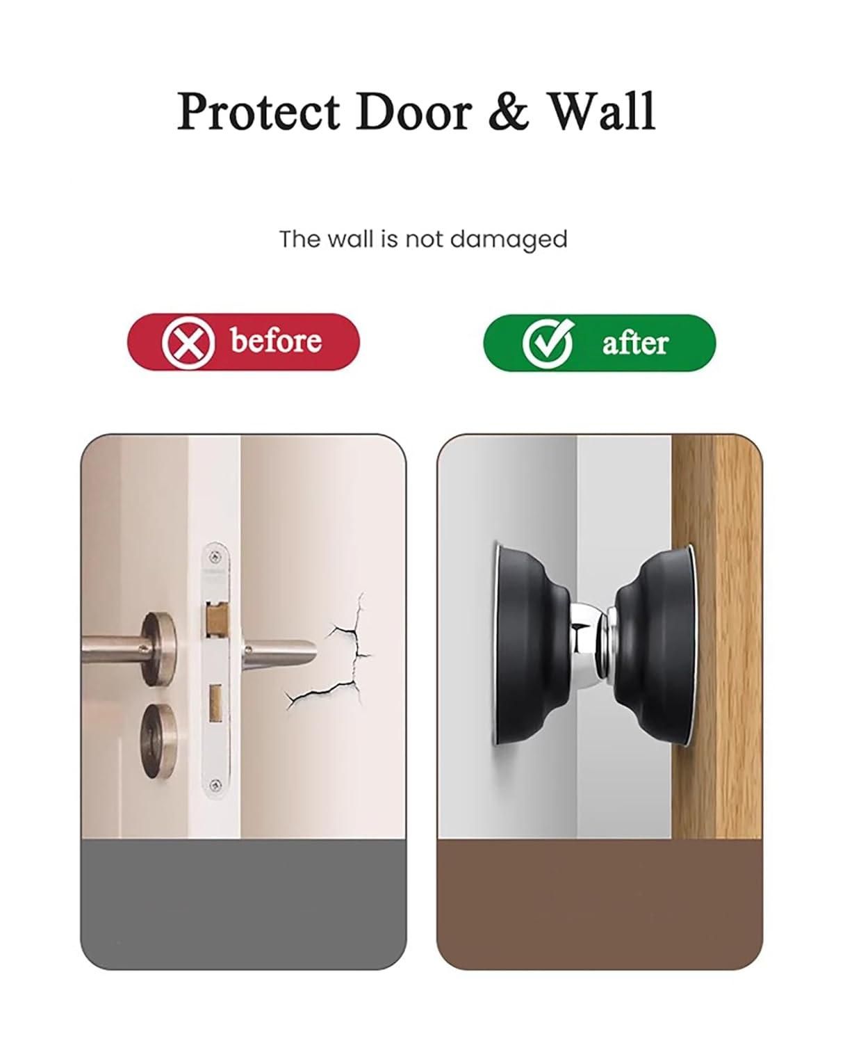 Magnetic Door Stoppers Stainless Steel Door Stops for Wall and Floor Mounting